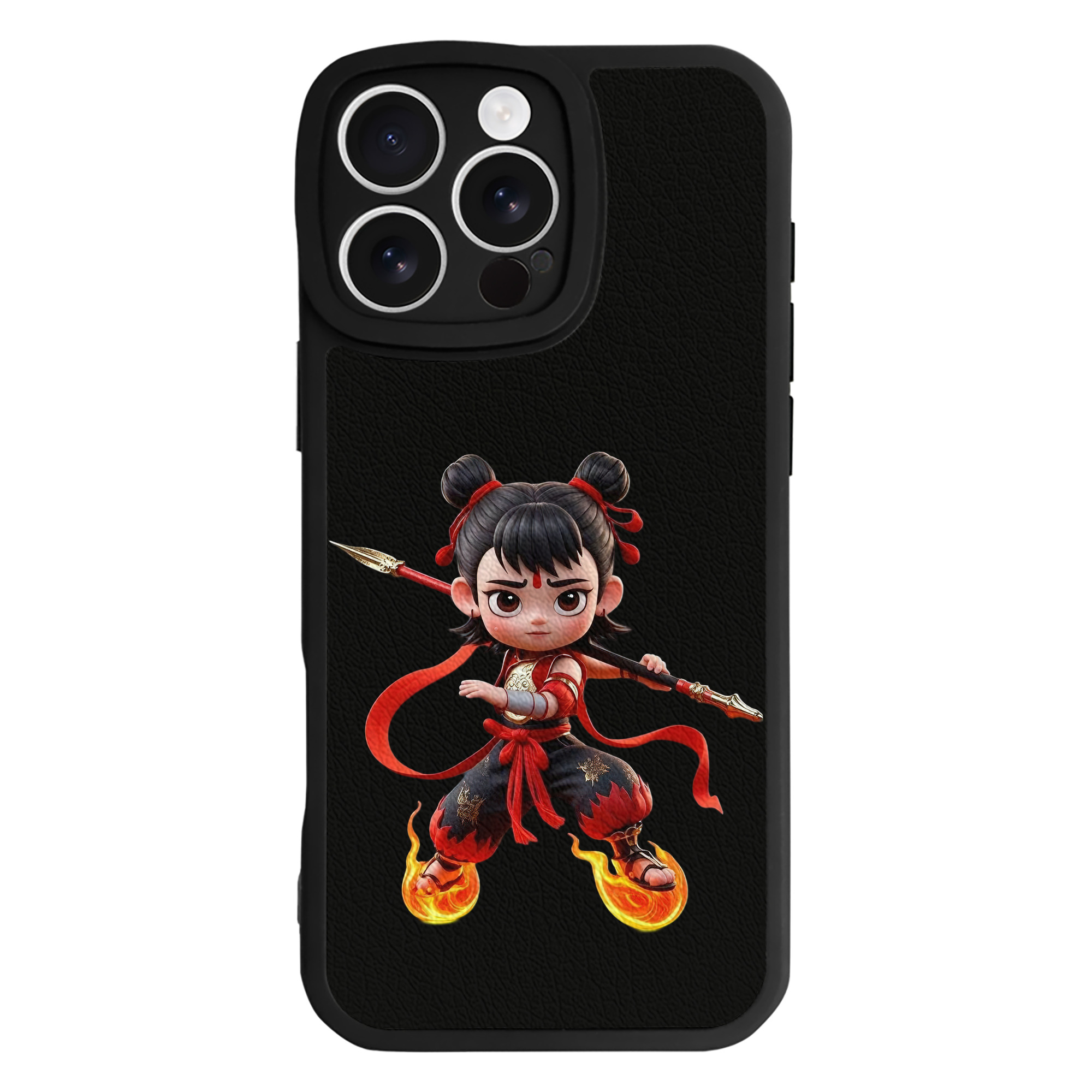 （画像用） Ne Zha 2 ナタ 魔童の大暴れ 【iPhone 16シリーズ対応】シリコンスマホケース（レザー調） 材質：シリコン